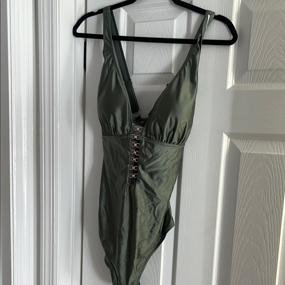Amazon Olive Green Women's One Piece Swimsuit